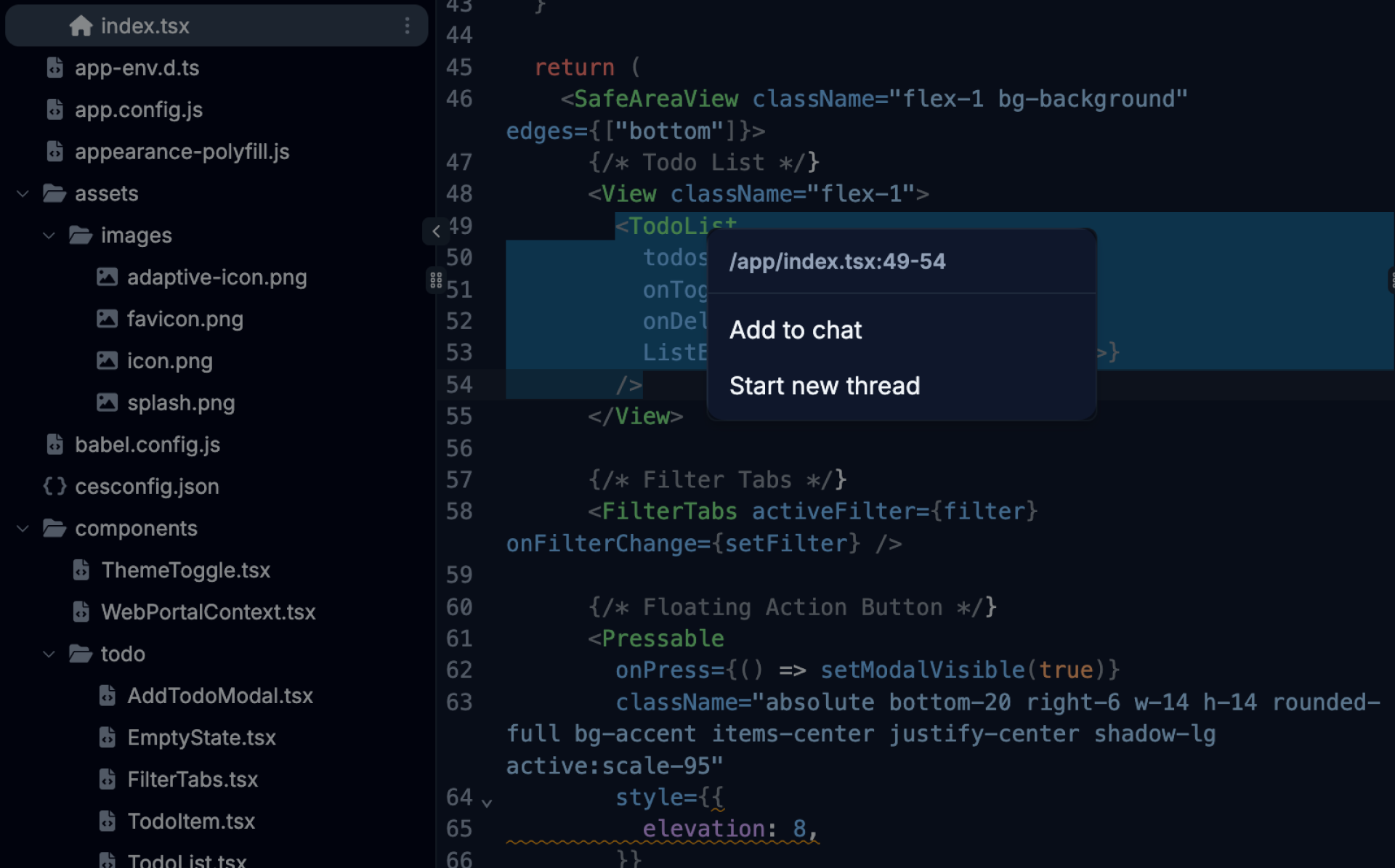 Closeup Add Code Reference to Chat