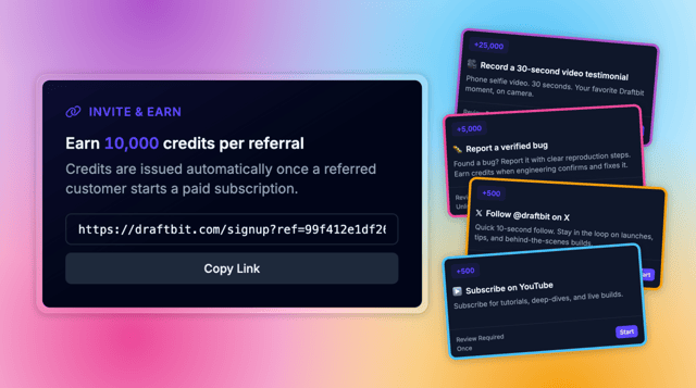 New Tasks Board, Earn Free Credits + more!